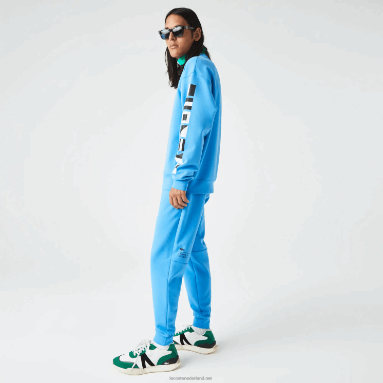 Lacoste trainingsbroek met reflecterende print 0828H1045 blauw 4xa Heren