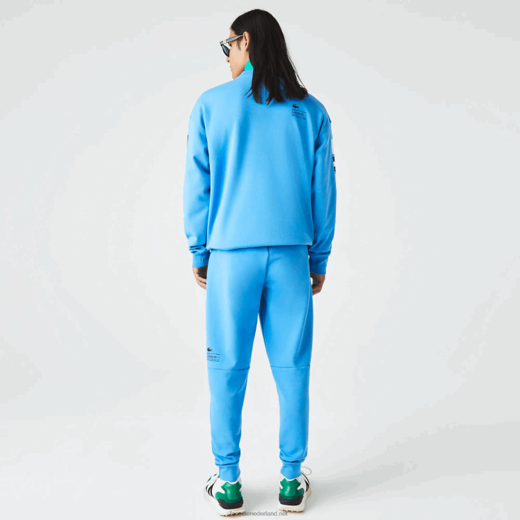 Lacoste trainingsbroek met reflecterende print 0828H1045 blauw 4xa Heren