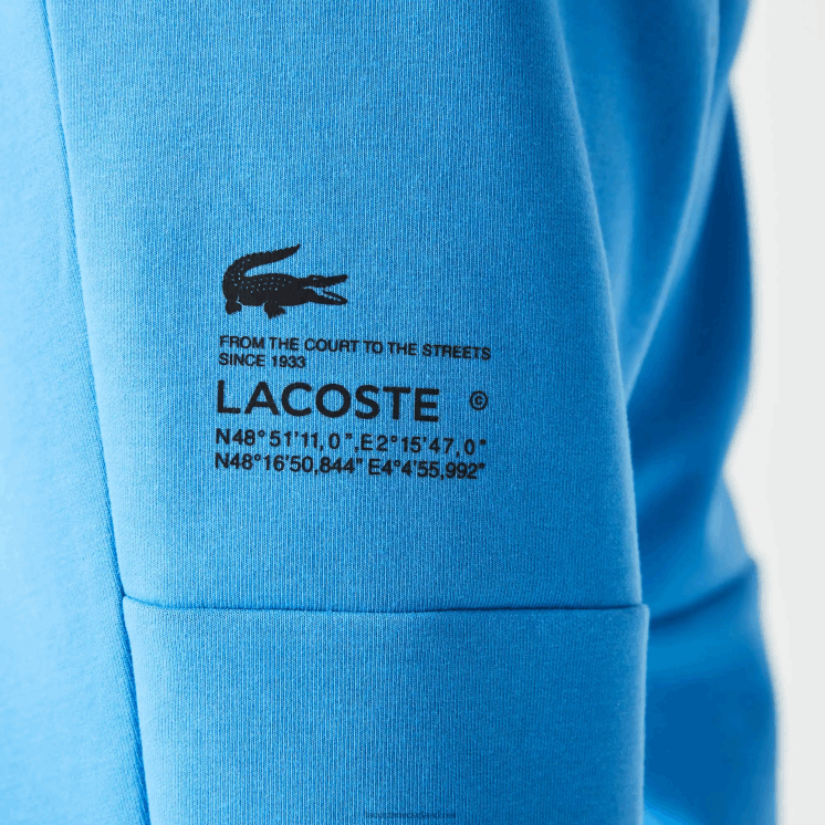 Lacoste trainingsbroek met reflecterende print 0828H1045 blauw 4xa Heren