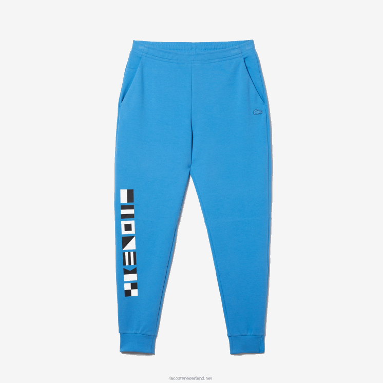 Lacoste trainingsbroek met reflecterende print 0828H1045 blauw 4xa Heren