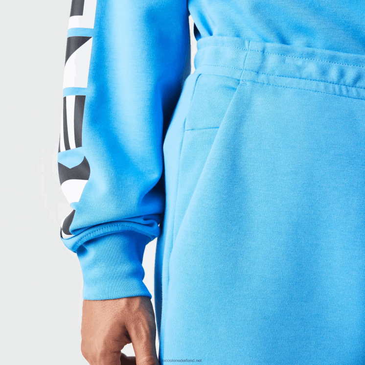 Lacoste trainingsbroek met reflecterende print 0828H1045 blauw 4xa Heren