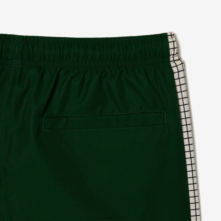Lacoste trainingsbroek met tennisprint 0828H372 groen wit pk Heren