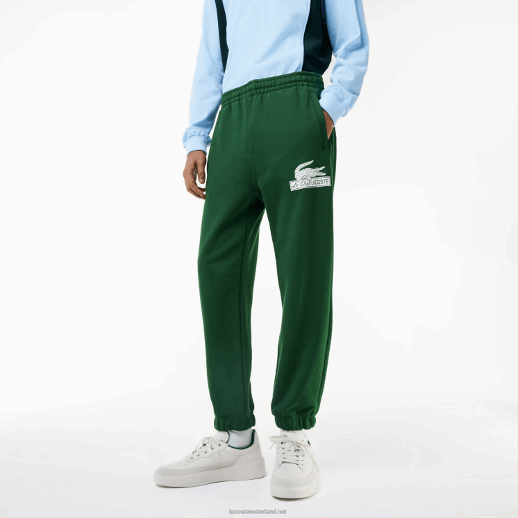 Lacoste trainingsbroek van biologisch katoen 0828H292 groen 132 Heren