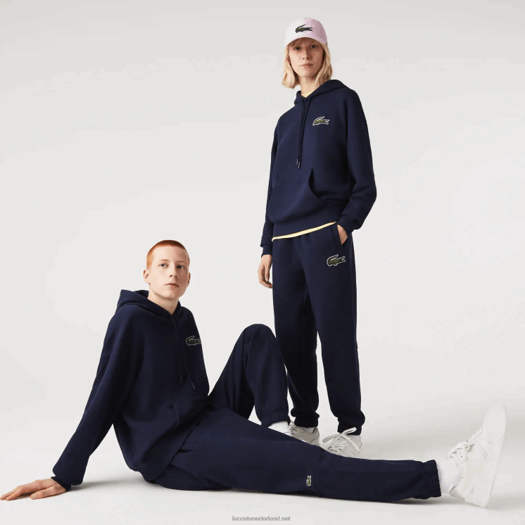 Lacoste trainingsbroek van biologisch katoenfleece 0828H1049 marineblauw 166 Heren