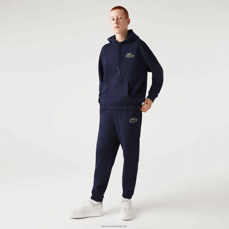Lacoste trainingsbroek van biologisch katoenfleece 0828H1049 marineblauw 166 Heren
