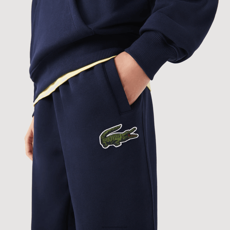 Lacoste trainingsbroek van biologisch katoenfleece 0828H1049 marineblauw 166 Heren