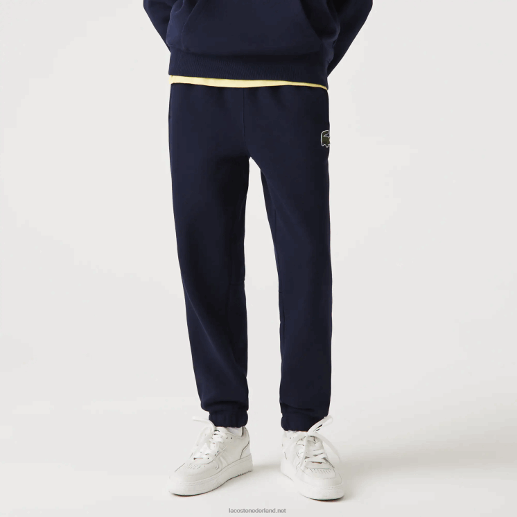 Lacoste trainingsbroek van biologisch katoenfleece 0828H1049 marineblauw 166 Heren