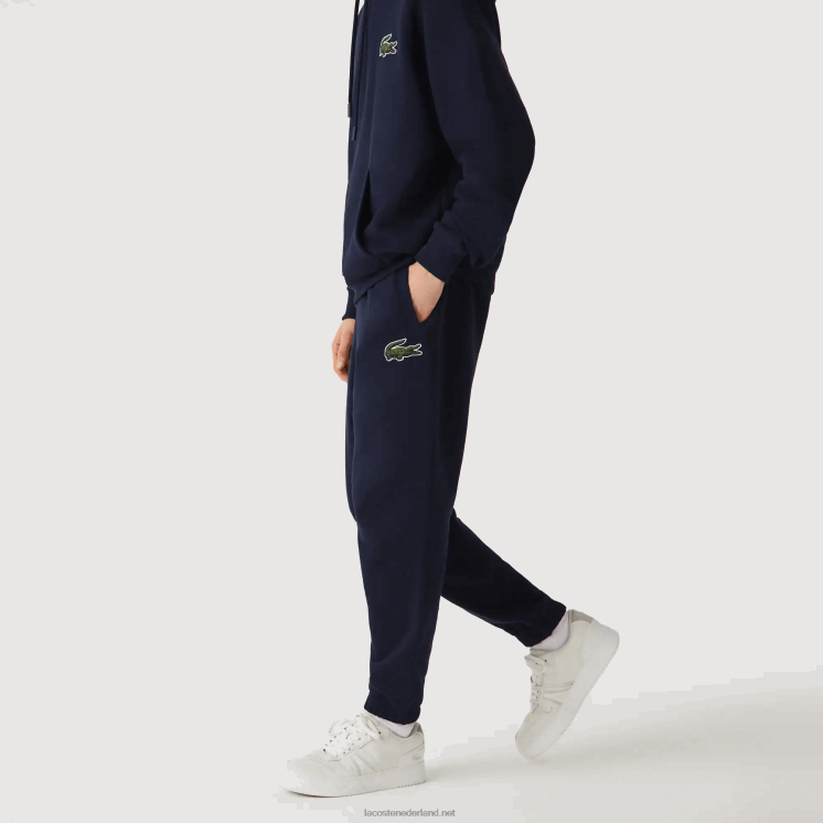 Lacoste trainingsbroek van biologisch katoenfleece 0828H1049 marineblauw 166 Heren