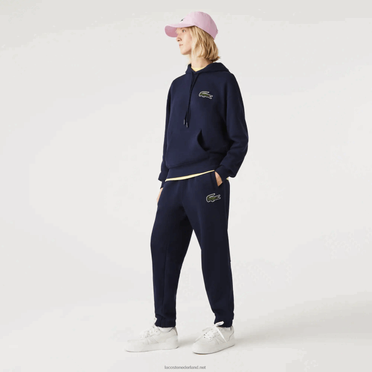 Lacoste trainingsbroek van biologisch katoenfleece 0828H1049 marineblauw 166 Heren