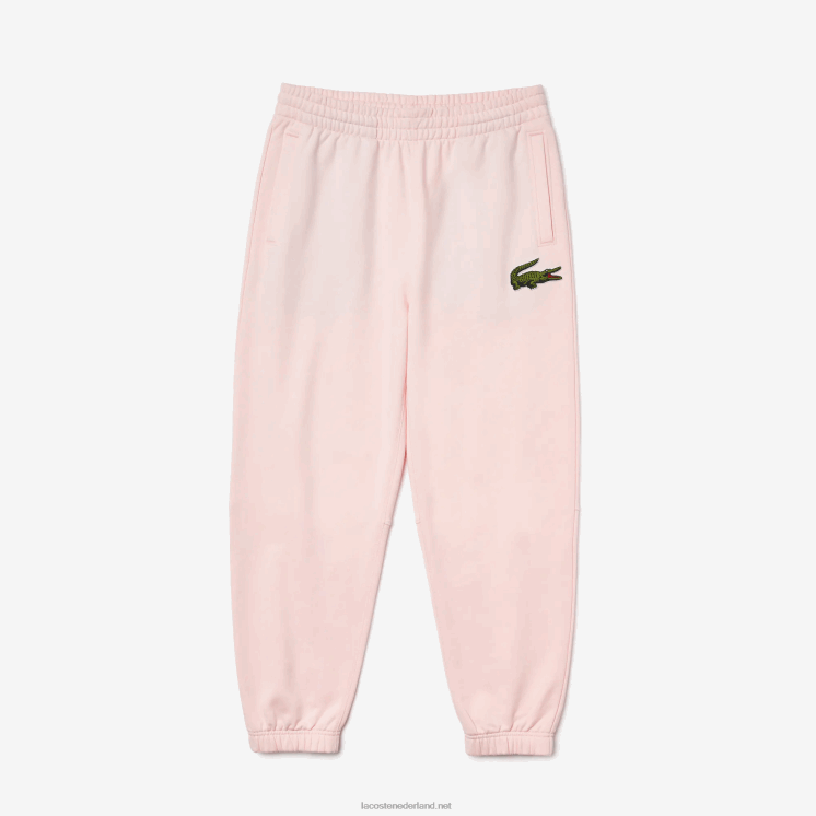 Lacoste trainingsbroek van biologisch katoenfleece 0828H1050 lichtroze t03 Heren