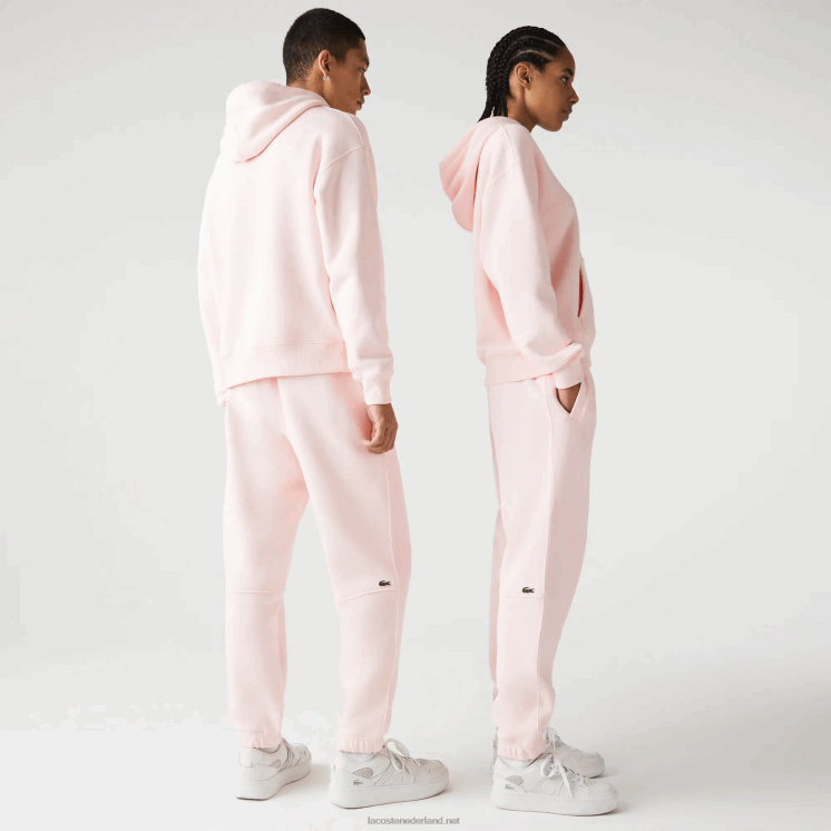 Lacoste trainingsbroek van biologisch katoenfleece 0828H1050 lichtroze t03 Heren