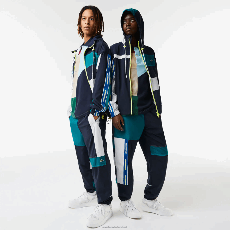 Lacoste waterafstotende patchwork trainingsbroek 0828H1586 veelkleurig c50 Heren