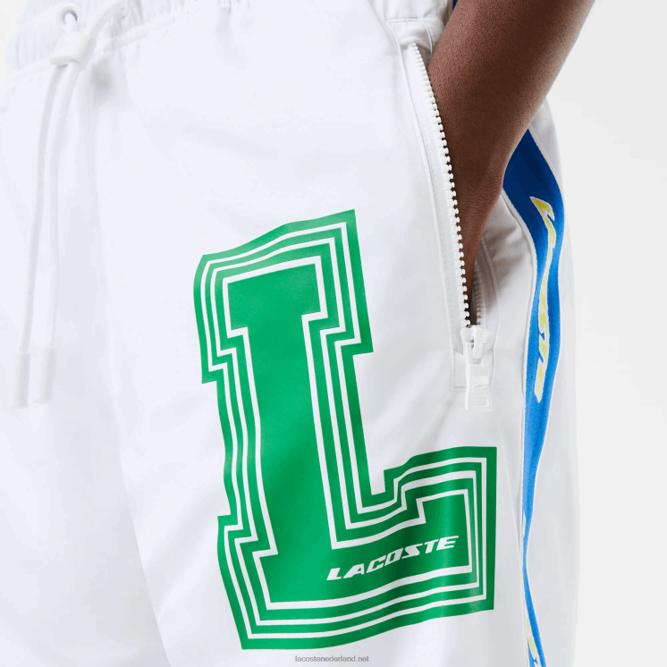Lacoste waterafstotende trainingsbroek 0828H1085 witte sbh Heren