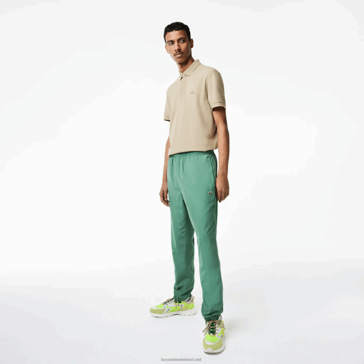 Lacoste waterafstotende trainingsbroek met normale pasvorm 0828H331 kaki groen kx5 Heren