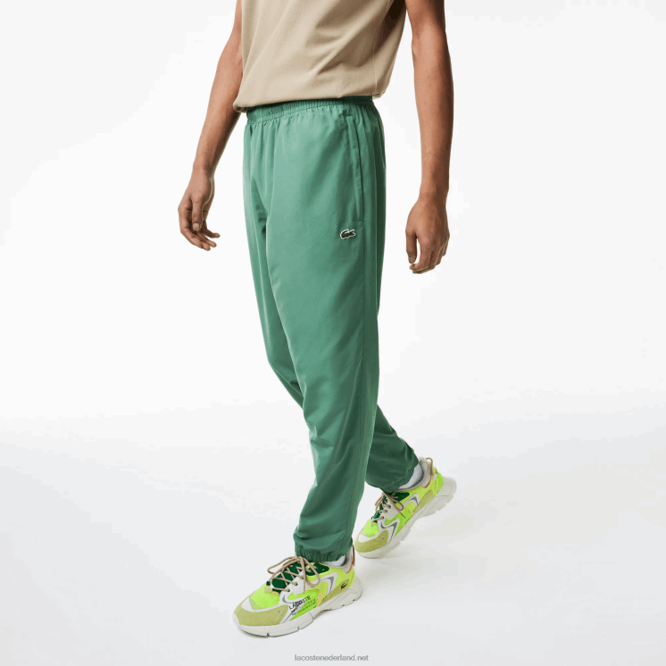 Lacoste waterafstotende trainingsbroek met normale pasvorm 0828H331 kaki groen kx5 Heren