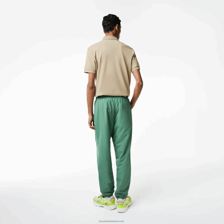 Lacoste waterafstotende trainingsbroek met normale pasvorm 0828H331 kaki groen kx5 Heren