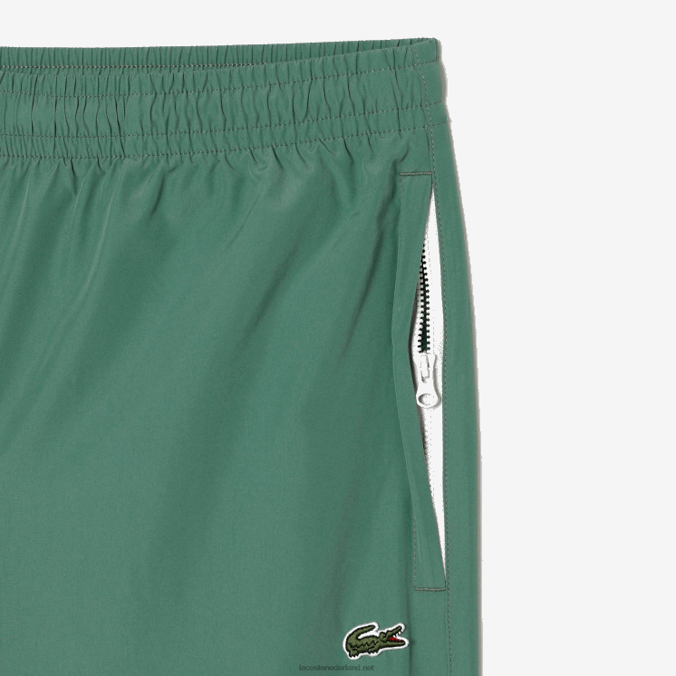 Lacoste waterafstotende trainingsbroek met normale pasvorm 0828H331 kaki groen kx5 Heren