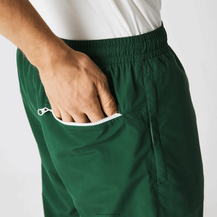 Lacoste waterafstotende trainingsbroek met normale pasvorm 0828H333 groen 132 Heren