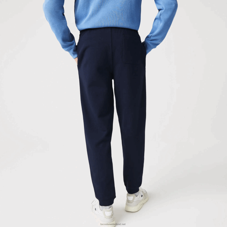 Lacoste wimpels l badge fleece trainingsbroek 0828H1168 marineblauw 166 Heren