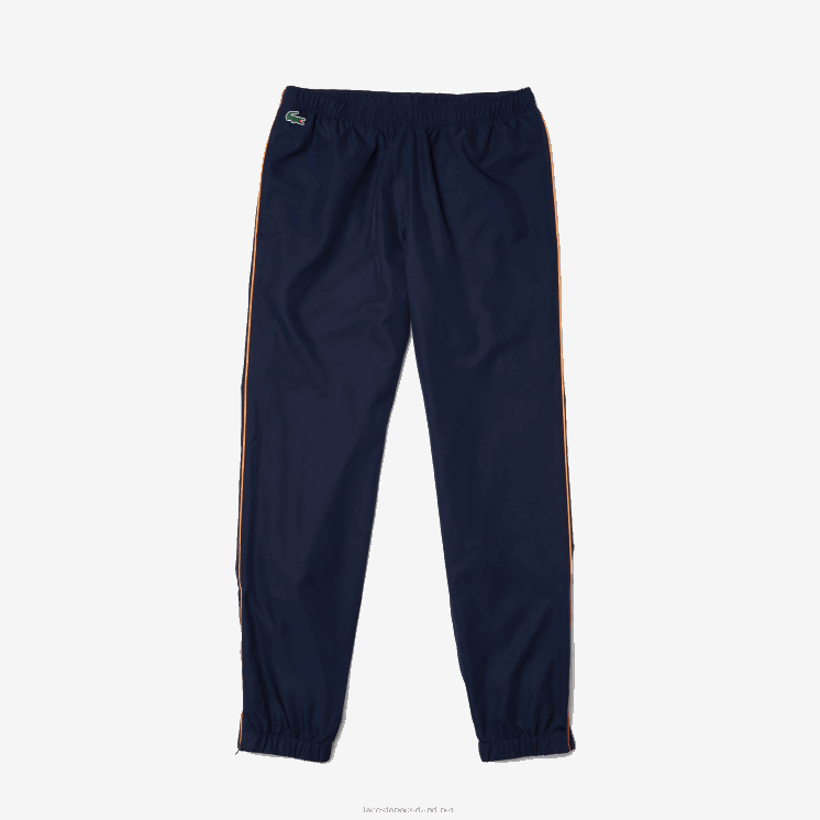 Lacoste colorblock trainingspak met sportmerk 0828H1156 wit oranje marineblauw 8ty Heren