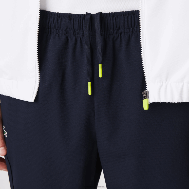 Lacoste sport colorblock tennistrainingspak 0828H996 wit paars marineblauw y03 Heren