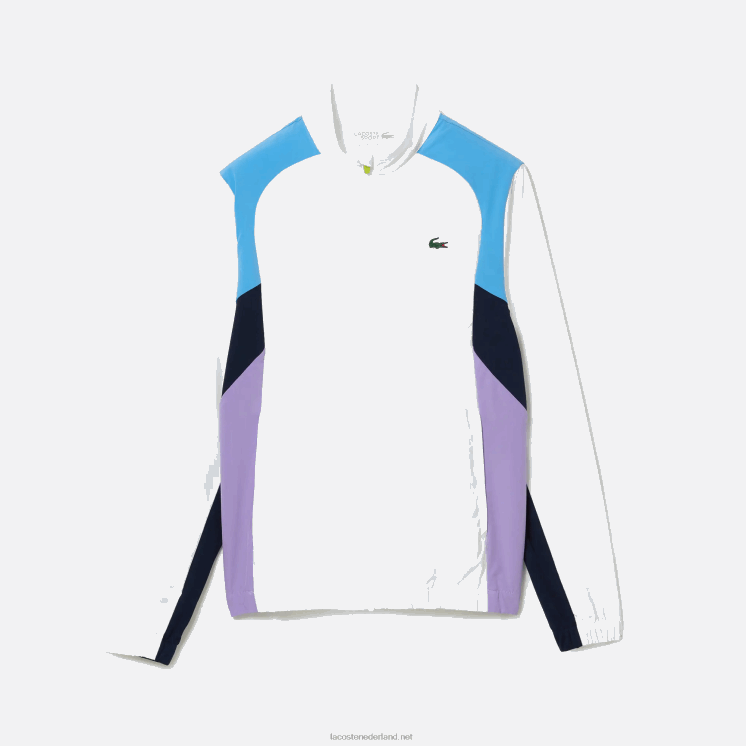 Lacoste sport colorblock tennistrainingspak 0828H996 wit paars marineblauw y03 Heren