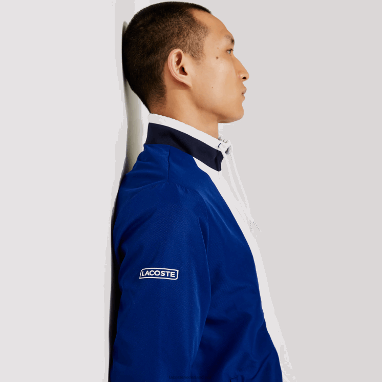 Lacoste sport colorblock trainingspak 0828H1201 groen marineblauw wit cn1 Heren