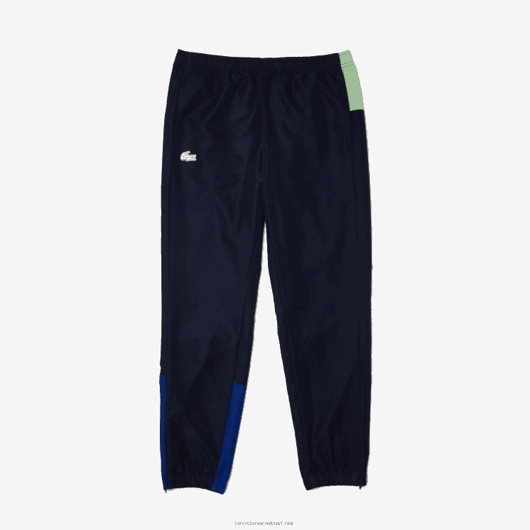 Lacoste sport colorblock trainingspak 0828H1201 groen marineblauw wit cn1 Heren