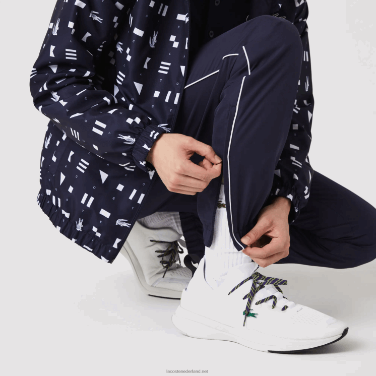 Lacoste sport tennis trainingspak 0828H1194 wit marineblauw r20 Heren