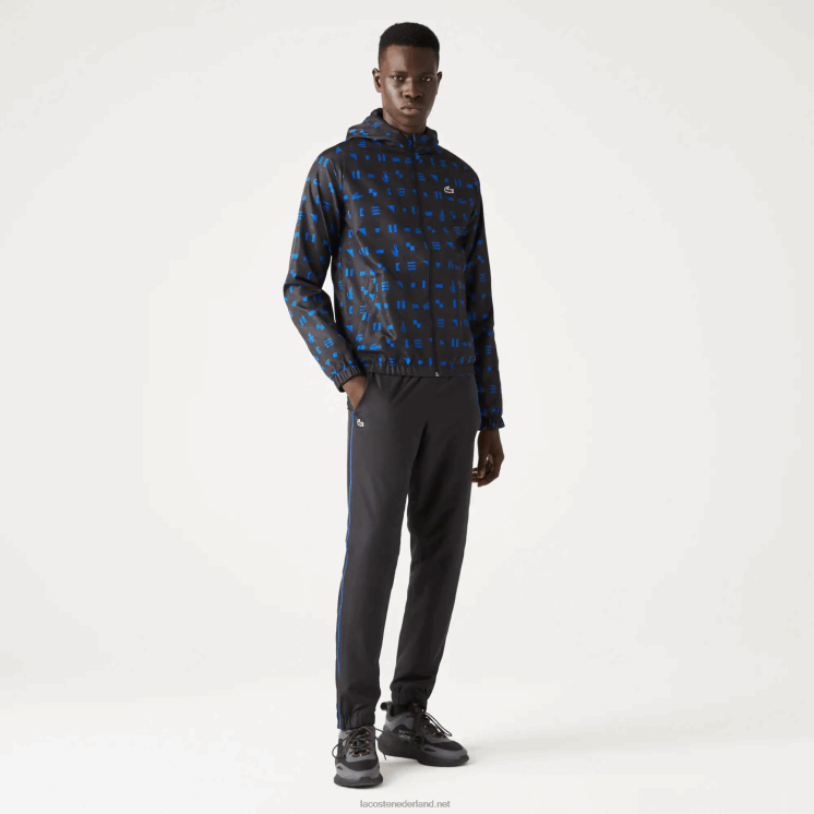 Lacoste sport tennis trainingspak 0828H1195 blauw zwart t92 Heren