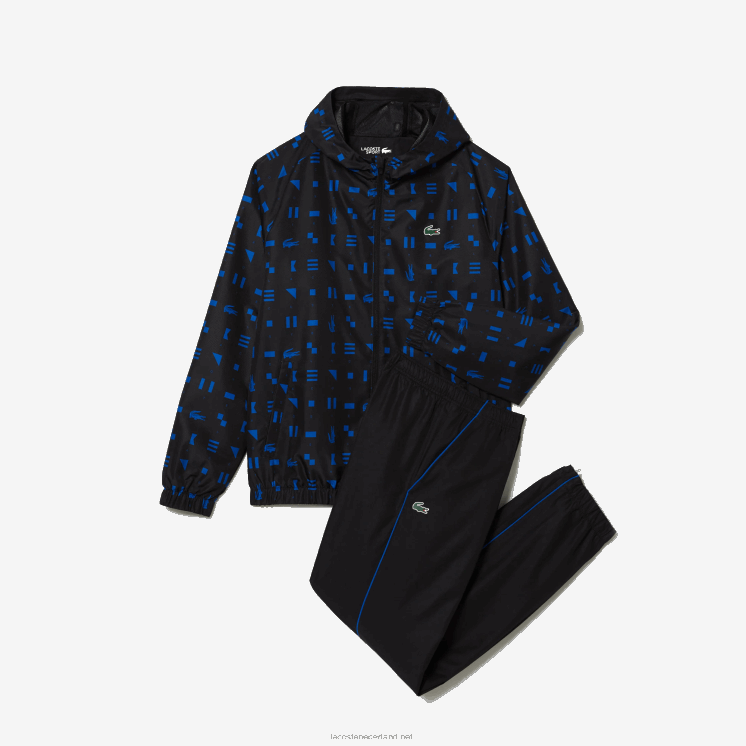 Lacoste sport tennis trainingspak 0828H1195 blauw zwart t92 Heren