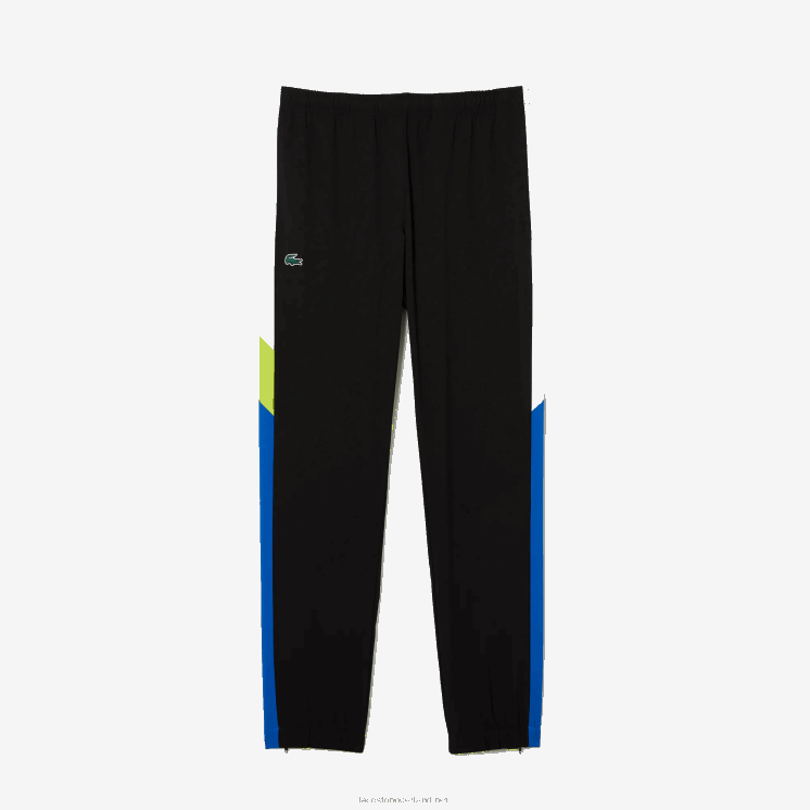 Lacoste sportief tennistrainingspak met krokodillenprint 0828H1144 wit zwart blauw geel l74 Heren