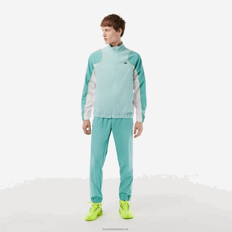 Lacoste tennis joggingbroek met hoge hals 0828H27 lichtgroen wit geel xia Heren