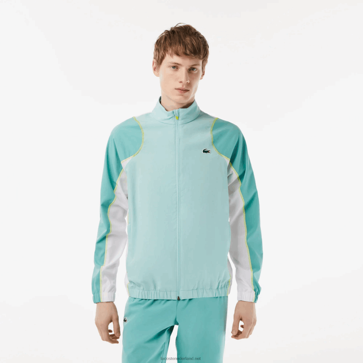 Lacoste tennis joggingbroek met hoge hals 0828H27 lichtgroen wit geel xia Heren