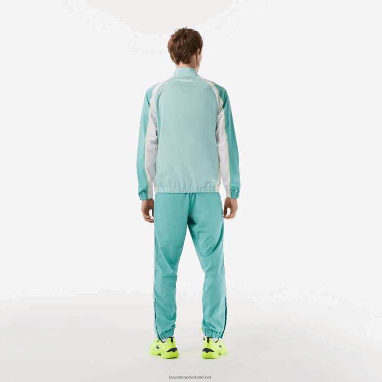 Lacoste tennis joggingbroek met hoge hals 0828H27 lichtgroen wit geel xia Heren