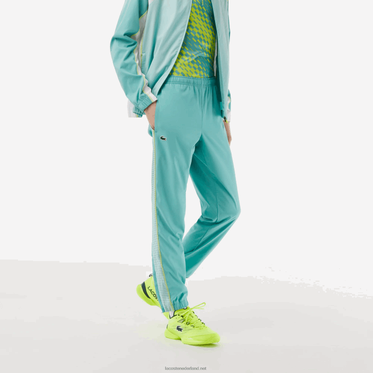 Lacoste tennis joggingbroek met hoge hals 0828H27 lichtgroen wit geel xia Heren