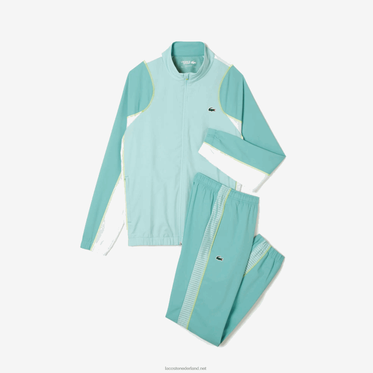 Lacoste tennis joggingbroek met hoge hals 0828H27 lichtgroen wit geel xia Heren