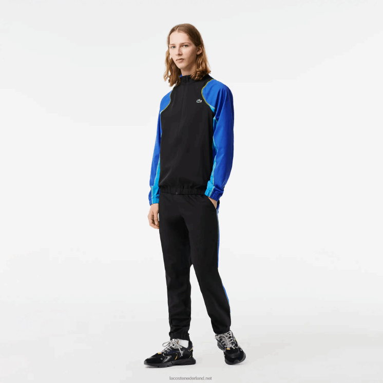 Lacoste tennis joggingbroek met hoge hals 0828H28 zwart blauw geel av Heren