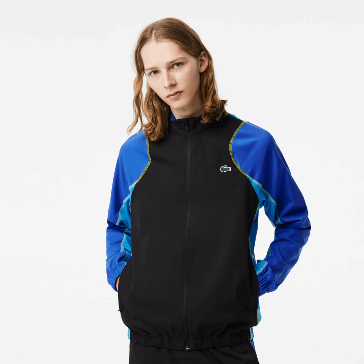 Lacoste tennis joggingbroek met hoge hals 0828H28 zwart blauw geel av Heren
