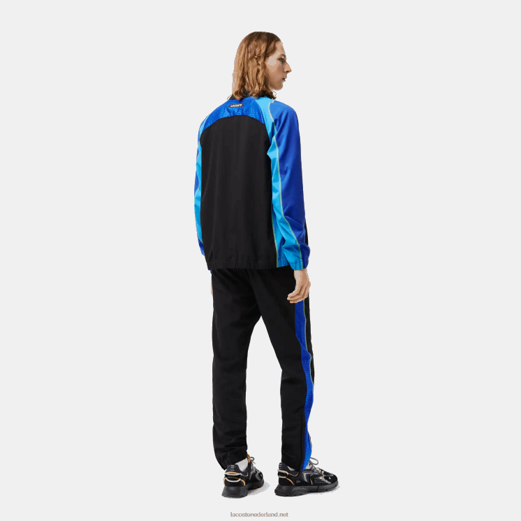 Lacoste tennis joggingbroek met hoge hals 0828H28 zwart blauw geel av Heren