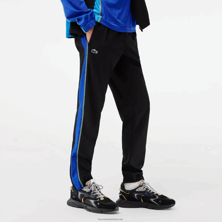 Lacoste tennis joggingbroek met hoge hals 0828H28 zwart blauw geel av Heren