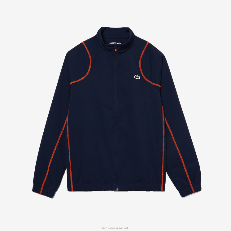 Lacoste tennis joggingbroek met hoge hals 0828H29 marineblauw oranje xig Heren