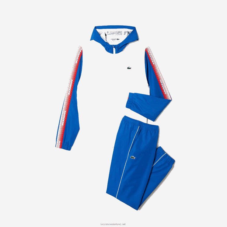 Lacoste tennis joggingbroek met normale pasvorm 0828H341 wit blauw wit wmi Heren