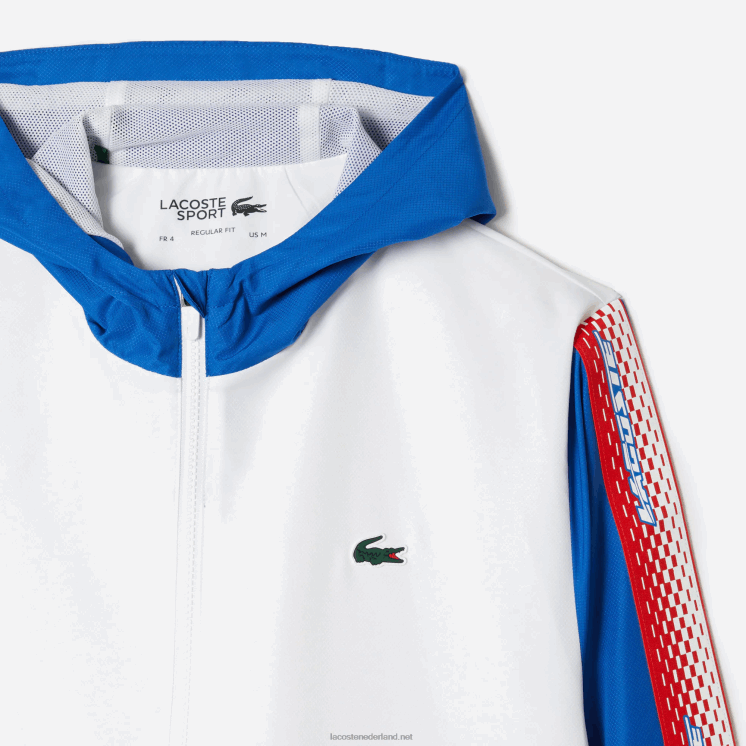 Lacoste tennis joggingbroek met normale pasvorm 0828H341 wit blauw wit wmi Heren