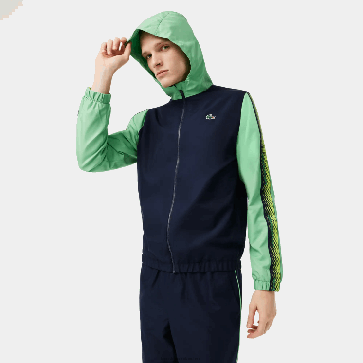 Lacoste tennis joggingbroek met normale pasvorm 0828H343 marineblauw groen wti Heren