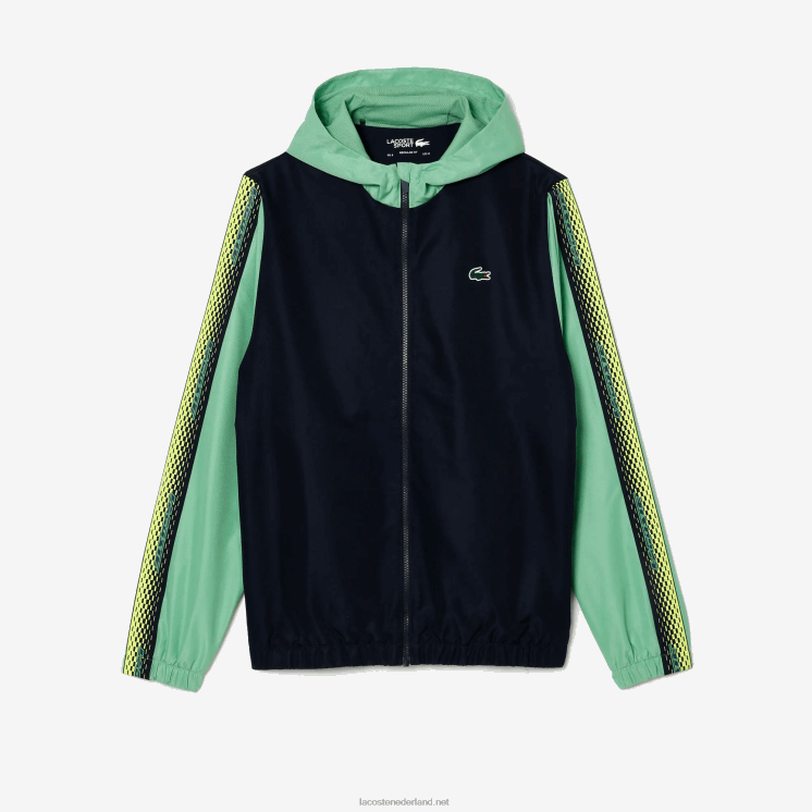 Lacoste tennis joggingbroek met normale pasvorm 0828H343 marineblauw groen wti Heren
