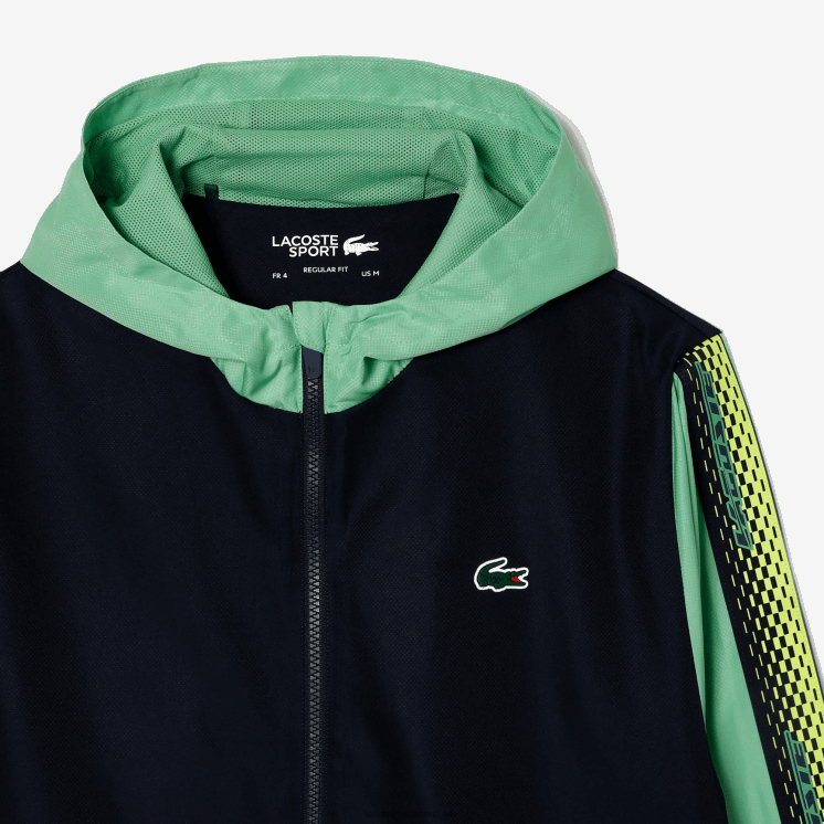 Lacoste tennis joggingbroek met normale pasvorm 0828H343 marineblauw groen wti Heren