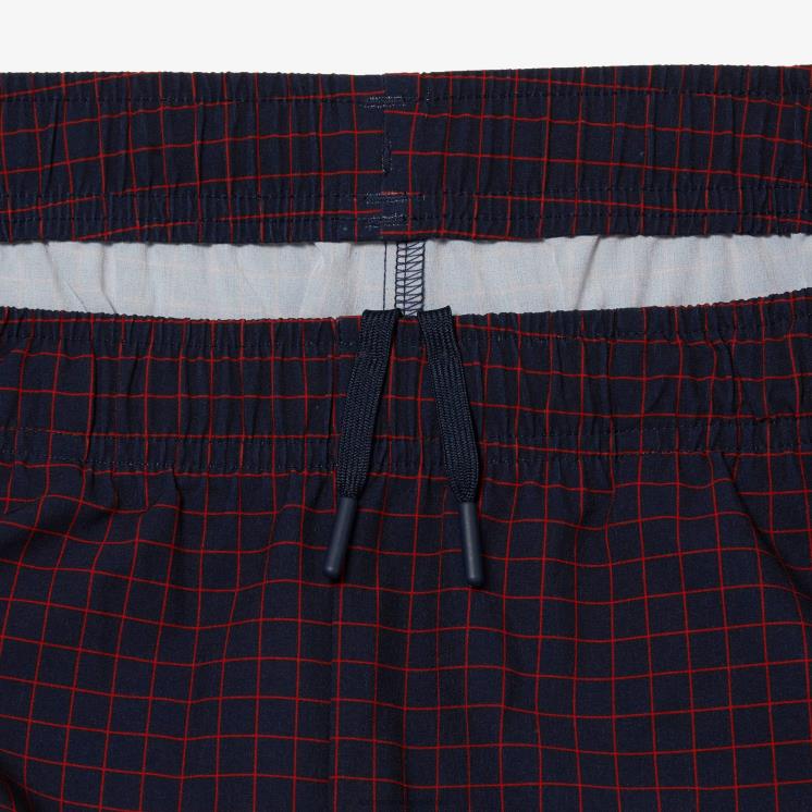 Lacoste tennis x novak djokovic joggingbroek 0828H268 rood marineblauw bqs Heren