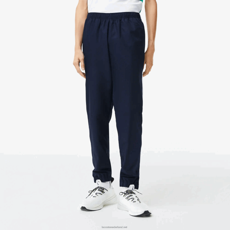 Lacoste tennistrainingspak met sportprint 0828H1172 marineblauw 423 Heren