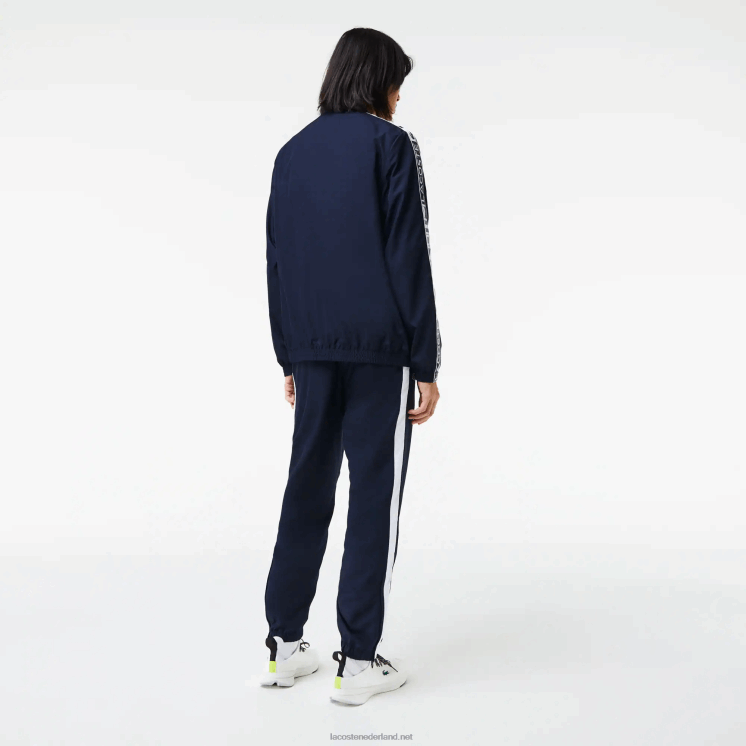 Lacoste tennistrainingspak met sportprint 0828H1172 marineblauw 423 Heren
